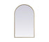 Elegant Lighting Ayra Metal Frame Arch Mirror 33x42 Inch in Black Model: MR1A3342BLK