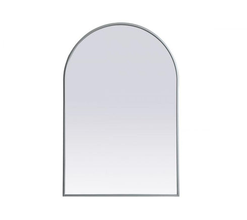 Elegant Lighting Ayra Metal Frame Arch Mirror 33x42 Inch in Black Model: MR1A3342BLK