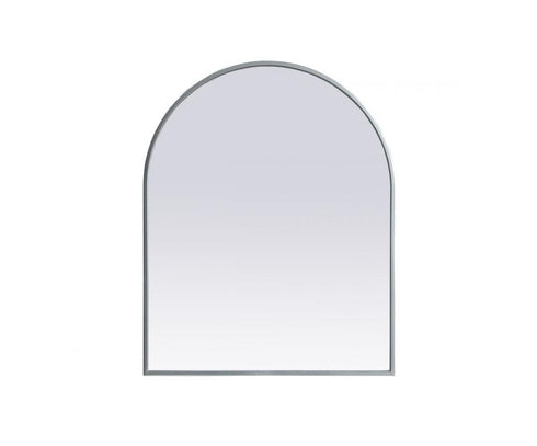 Elegant Lighting Ayra Metal Frame Arch Mirror 33x42 Inch in Black Model: MR1A3342BLK