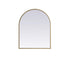 Elegant Lighting Ayra Metal Frame Arch Mirror 33x42 Inch in Black Model: MR1A3342BLK