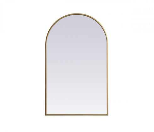 Elegant Lighting Ayra Metal Frame Arch Mirror 33x42 Inch in Black Model: MR1A3342BLK