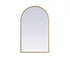 Elegant Lighting Ayra Metal Frame Arch Mirror 33x42 Inch in Black Model: MR1A3342BLK