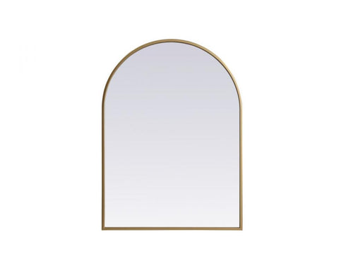 Elegant Lighting Ayra Metal Frame Arch Mirror 33x42 Inch in Black Model: MR1A3342BLK