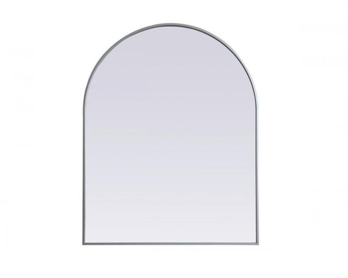 Elegant Lighting Ayra Metal Frame Arch Mirror 33x42 Inch in Black Model: MR1A3342BLK