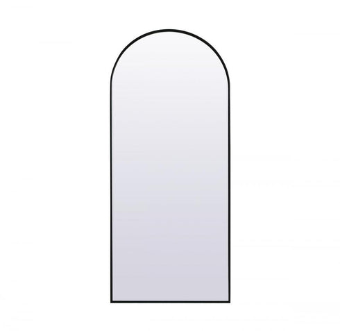 Elegant Lighting Ayra Metal Frame Arch Mirror 33x42 Inch in Black Model: MR1A3342BLK