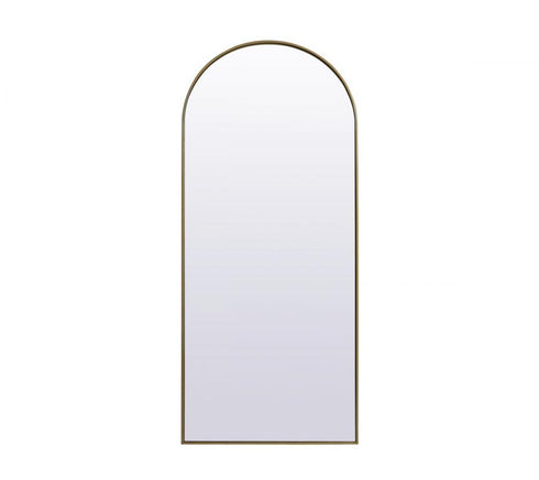 Elegant Lighting Ayra Metal Frame Arch Mirror 33x42 Inch in Black Model: MR1A3342BLK