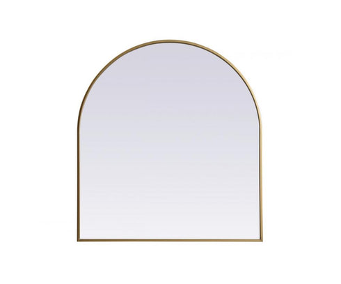 Elegant Lighting Ayra Metal Frame Arch Mirror 33x42 Inch in Black Model: MR1A3342BLK