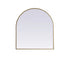 Elegant Lighting Ayra Metal Frame Arch Mirror 33x42 Inch in Black Model: MR1A3342BLK