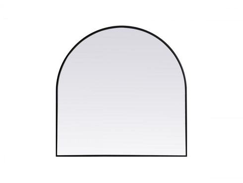 Elegant Lighting Ayra Metal Frame Arch Mirror 33x42 Inch in Black Model: MR1A3342BLK