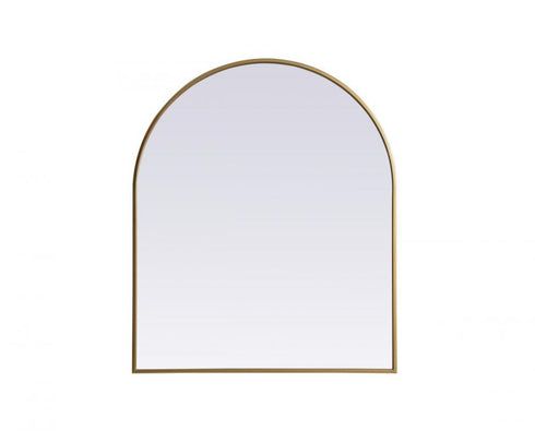 Elegant Lighting Ayra Metal Frame Arch Mirror 33x42 Inch in Black Model: MR1A3342BLK