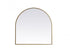 Elegant Lighting Ayra Metal Frame Arch Mirror 33x42 Inch in Black Model: MR1A3342BLK