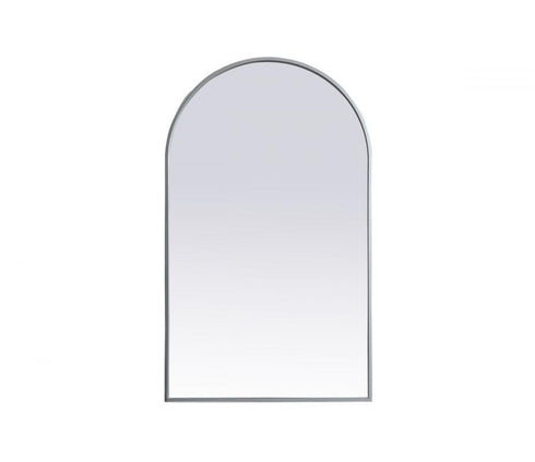 Elegant Lighting Ayra Metal Frame Arch Mirror 33x42 Inch in Black Model: MR1A3342BLK