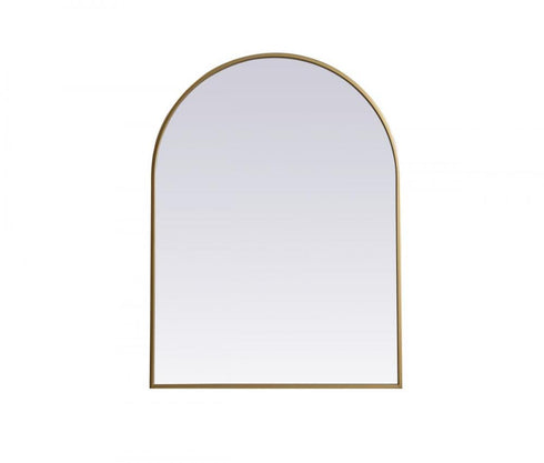 Elegant Lighting Ayra Metal Frame Arch Mirror 33x42 Inch in Black Model: MR1A3342BLK