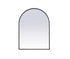 Elegant Lighting Ayra Metal Frame Arch Mirror 33x42 Inch in Black Model: MR1A3342BLK