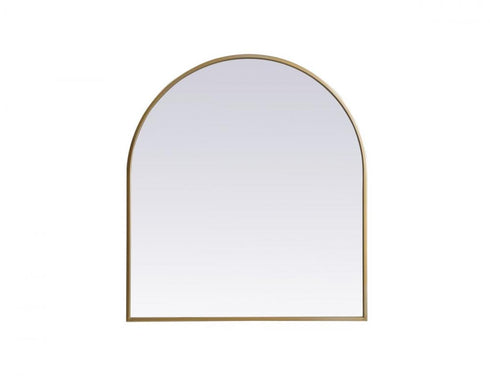 Elegant Lighting Ayra Metal Frame Arch Mirror 33x42 Inch in Black Model: MR1A3342BLK