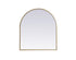 Elegant Lighting Ayra Metal Frame Arch Mirror 33x42 Inch in Black Model: MR1A3342BLK