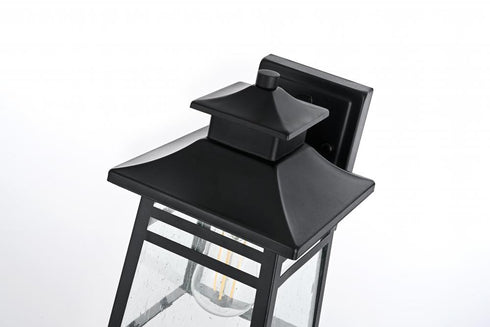Elegant Lighting Bambrey 7 inch Outdoor Pendant in Black Model: OD352W12BK