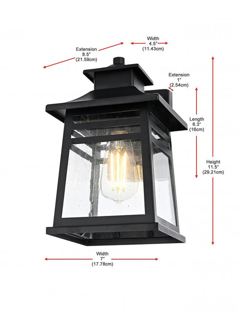Elegant Lighting Bambrey 7 inch Outdoor Pendant in Black Model: OD352W12BK