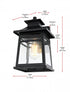 Elegant Lighting Bambrey 7 inch Outdoor Pendant in Black Model: OD352W12BK