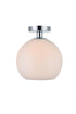 Elegant Lighting Baxter 1 Light Black Flush Mount With Frosted White Glass in Black and Frosted White Finish Model: LD2211BK