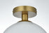 Elegant Lighting Baxter 10 inch Flush Mount Frosted White Shade in Satin Gold in Satin Gold and Frosted White Finish Model: LD2211SG