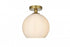 Elegant Lighting Baxter 10 inch Flush Mount Frosted White Shade in Satin Gold in Satin Gold and Frosted White Finish Model: LD2211SG