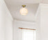 Elegant Lighting Baxter 10 inch Flush Mount Frosted White Shade in Satin Gold in Satin Gold and Frosted White Finish Model: LD2211SG