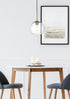 Elegant Lighting Baxter 10 inch Pendant Clear Shade in Satin Gold in Satin Gold and Clear Finish Model: LD2212SG
