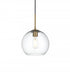Elegant Lighting Baxter 10 inch Pendant Clear Shade in Satin Gold in Satin Gold and Clear Finish Model: LD2212SG