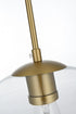 Elegant Lighting Baxter 12 inch Pendant Clear Shade in Satin Gold in Satin Gold and Clear Finish Model: LD2224SG