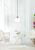 Elegant Lighting Baxter 12 inch Pendant Clear Shade in Satin Gold in Satin Gold and Clear Finish Model: LD2224SG