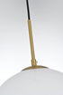 Elegant Lighting Baxter 12 inch Pendant Frosted White Shade in Satin Gold in Satin Gold and Frosted White Finish Model: LD2225SG