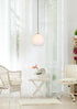 Elegant Lighting Baxter 12 inch Pendant Frosted White Shade in Satin Gold in Satin Gold and Frosted White Finish Model: LD2225SG