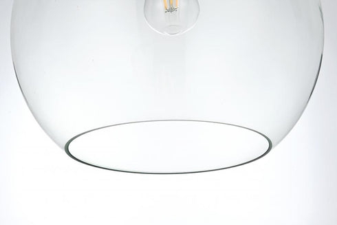 Elegant Lighting Baxter 14 inch Pendant Clear Shade in Satin Gold in Satin Gold and Clear Finish Model: LD2216SG