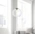 Elegant Lighting Baxter 14 inch Pendant Clear Shade in Satin Gold in Satin Gold and Clear Finish Model: LD2216SG