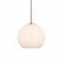 Elegant Lighting Baxter 14 inch Pendant Frosted White Shade in Satin Gold in Satin Gold and Frosted White Finish Model: LD2217SG