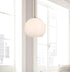 Elegant Lighting Baxter 14 inch Pendant Frosted White Shade in Satin Gold in Satin Gold and Frosted White Finish Model: LD2217SG