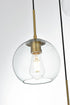 Elegant Lighting Baxter 18 inch Flush Mount Clear Shade in Satin Gold in Satin Gold and Clear Finish Model: LD2208SG