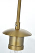 Elegant Lighting Baxter 18 inch Flush Mount Clear Shade in Satin Gold in Satin Gold and Clear Finish Model: LD2208SG