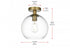 Elegant Lighting Baxter 18 inch Flush Mount Clear Shade in Satin Gold in Satin Gold and Clear Finish Model: LD2210SG