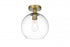 Elegant Lighting Baxter 18 inch Flush Mount Clear Shade in Satin Gold in Satin Gold and Clear Finish Model: LD2210SG