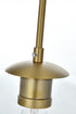 Elegant Lighting Baxter 18 inch Pendant Clear Shade in Satin Gold in Satin Gold and Clear Finish Model: LD2226SG