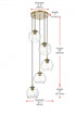Elegant Lighting Baxter 18 inch Pendant Clear Shade in Satin Gold in Satin Gold and Clear Finish Model: LD2226SG
