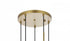 Elegant Lighting Baxter 18 inch Pendant Clear Shade in Satin Gold in Satin Gold and Clear Finish Model: LD2226SG