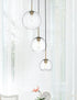 Elegant Lighting Baxter 21 inch Pendant Clear Shade in Satin Gold in Satin Gold and Clear Finish Model: LD2218SG