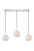 Elegant Lighting Baxter 3 Lights Black Pendant With Frosted White Glass in Black and Frosted White Finish Model: LD2237BK