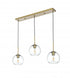 Elegant Lighting Baxter 36 inch Pendant Clear Shade in Satin Gold in Satin Gold and Clear Finish Model: LD2236SG