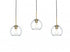Elegant Lighting Baxter 36 inch Pendant Clear Shade in Satin Gold in Satin Gold and Clear Finish Model: LD2236SG