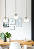 Elegant Lighting Baxter 36 inch Pendant Clear Shade in Satin Gold in Satin Gold and Clear Finish Model: LD2236SG