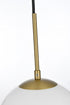 Elegant Lighting Baxter 36 inch Pendant Frosted White Shade in Satin Gold in Satin Gold and Frosted White Finish Model: LD2237SG